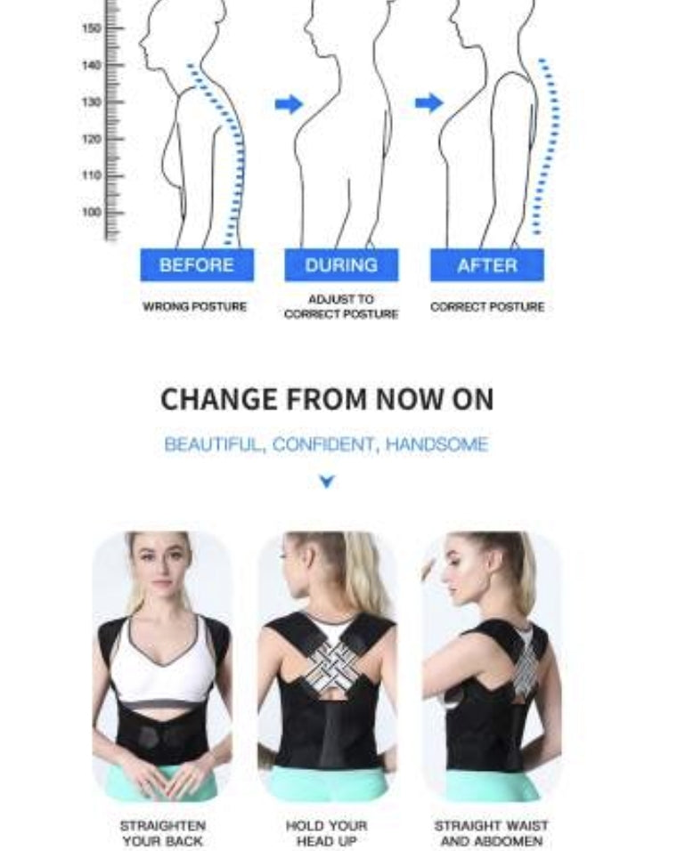 Corrector de Postura Mujer | Soporte Ergonómico Ajustable en X